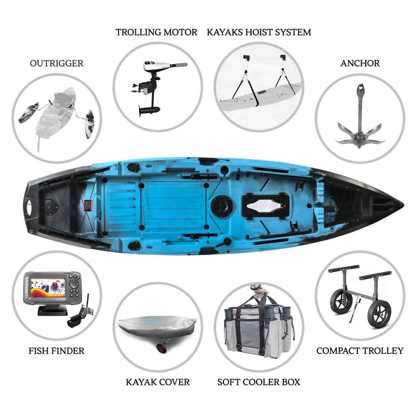 Fishing Pedal Kayak 11ft For Sale